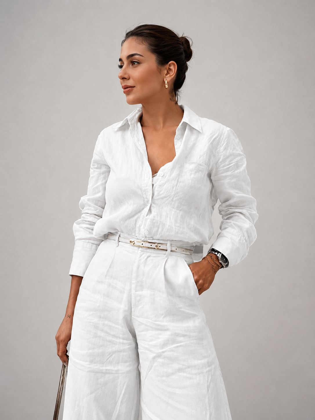 Linen Lapel Shirt