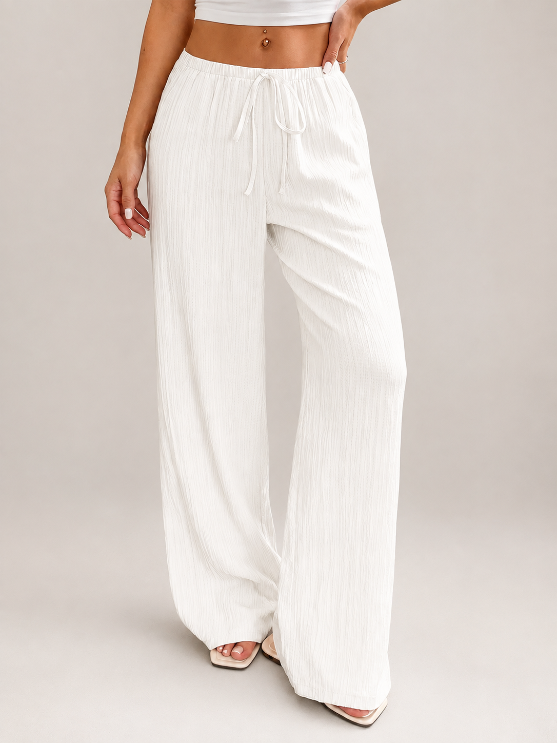 High-Waisted Wide-Leg Pants