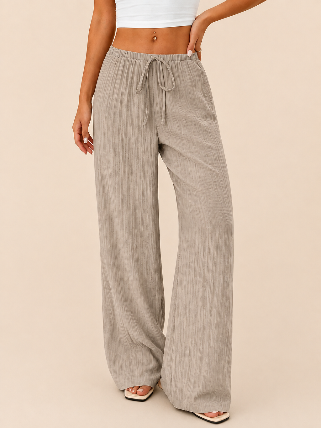 High-Waisted Wide-Leg Pants
