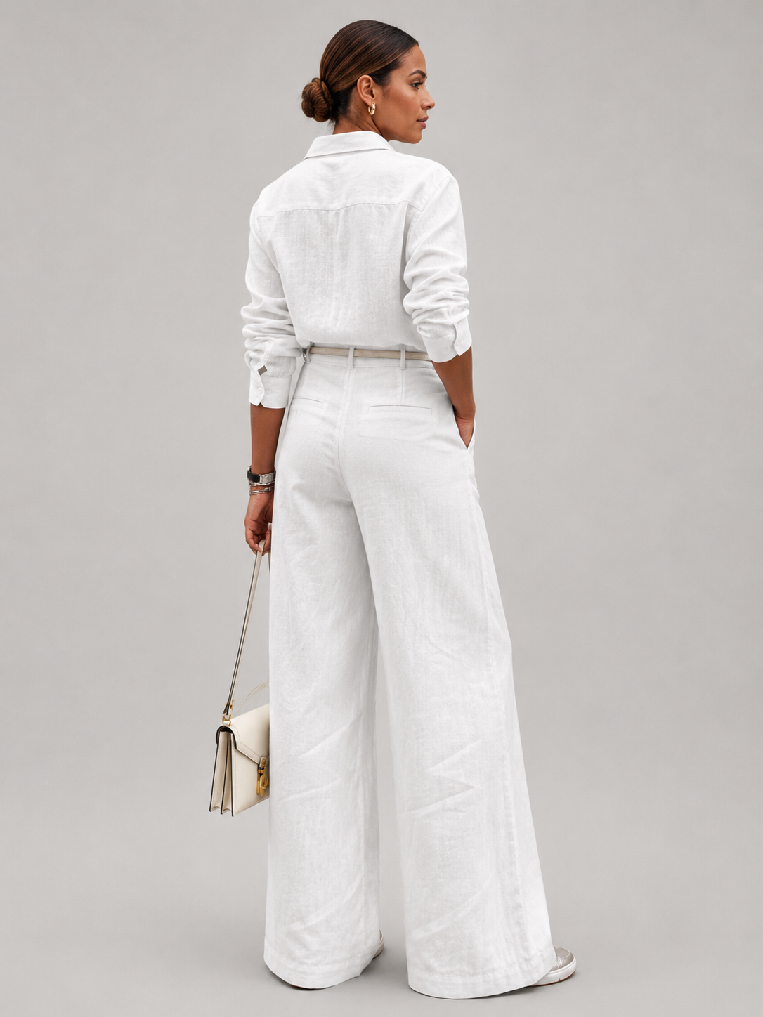 Wide-Leg Linen Trousers