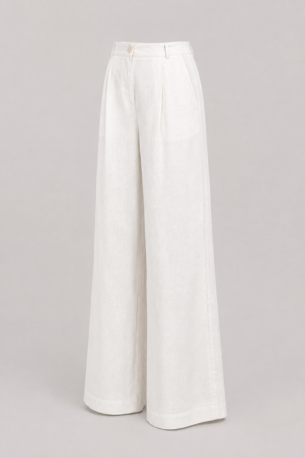 Wide-Leg Linen Trousers