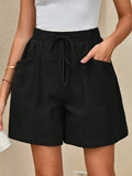 Mid-Rise Linen Shorts