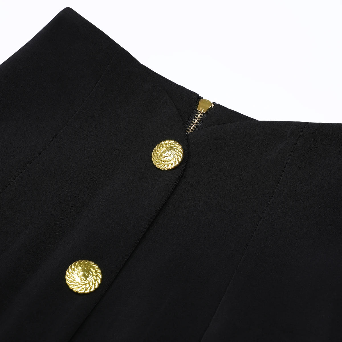A-Line Button Mini Skirt