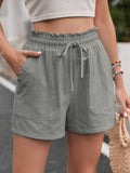 High-Waisted Linen Shorts